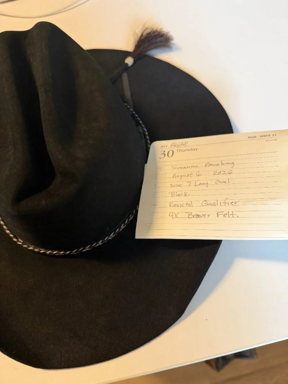 Vintage Resistol Qualifier 4X Beaver Black Felt Cowboy Hat Size 7 Long Oval USA